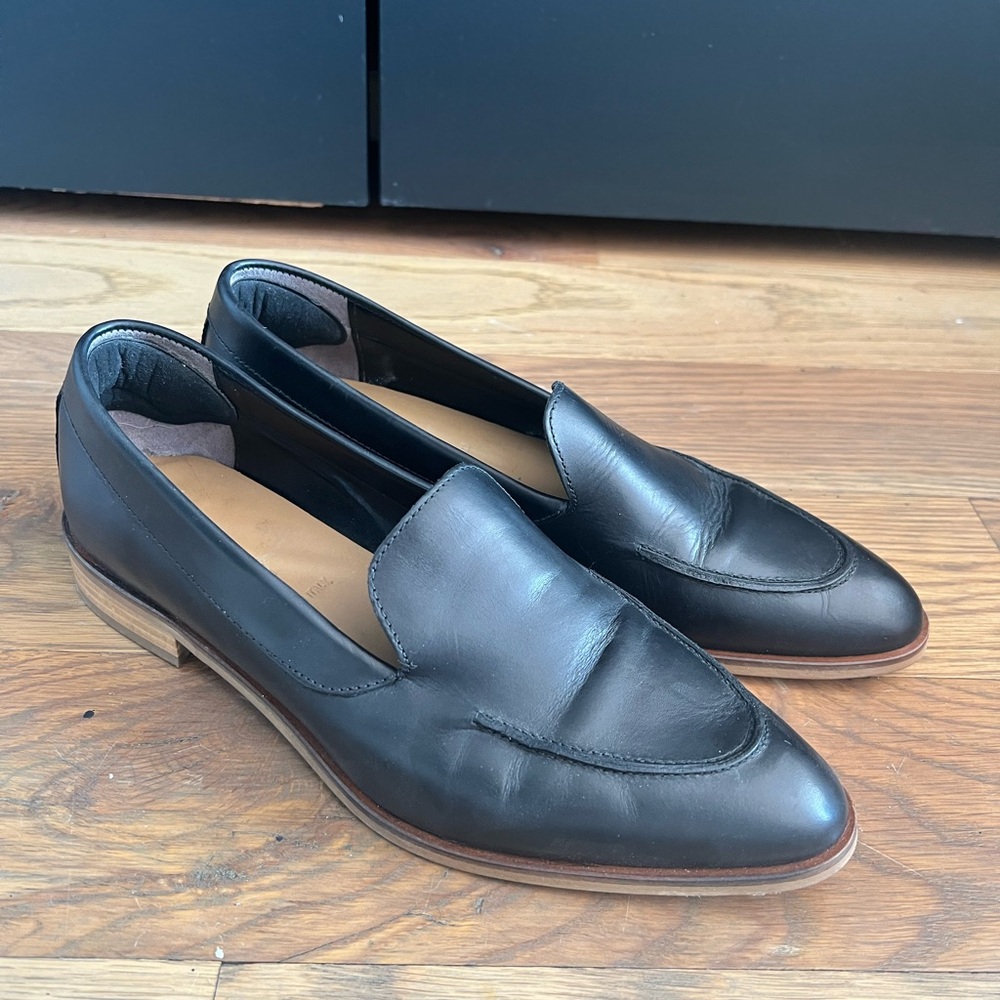 Everlane Modern Black Leather Loafers